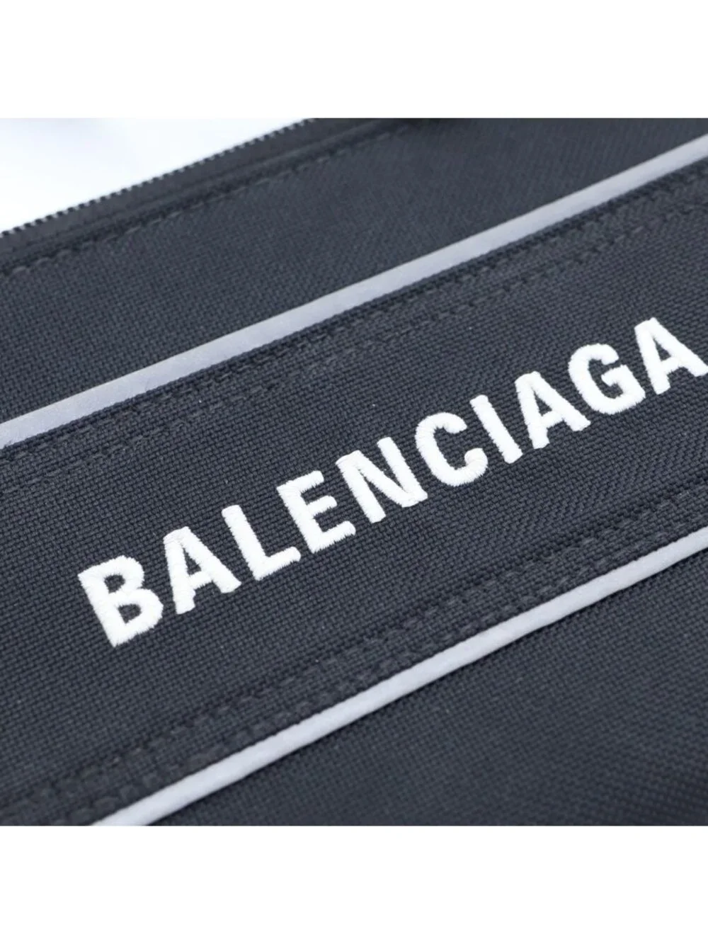 Balenciaga Logo Shoulder Wallet Embroidery Black